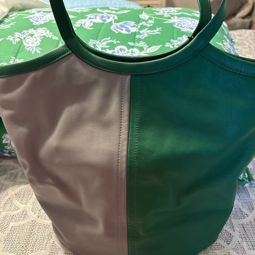Coach Green and Gray Shoulder Bag